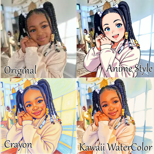 Your Child's Face - 5 Photo Conversions for your Personalized Craft Projects - Digital Download Product