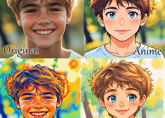 Your Child's Face - 3 Photo Conversions for your Personalized Craft Projects - Digital Download Product