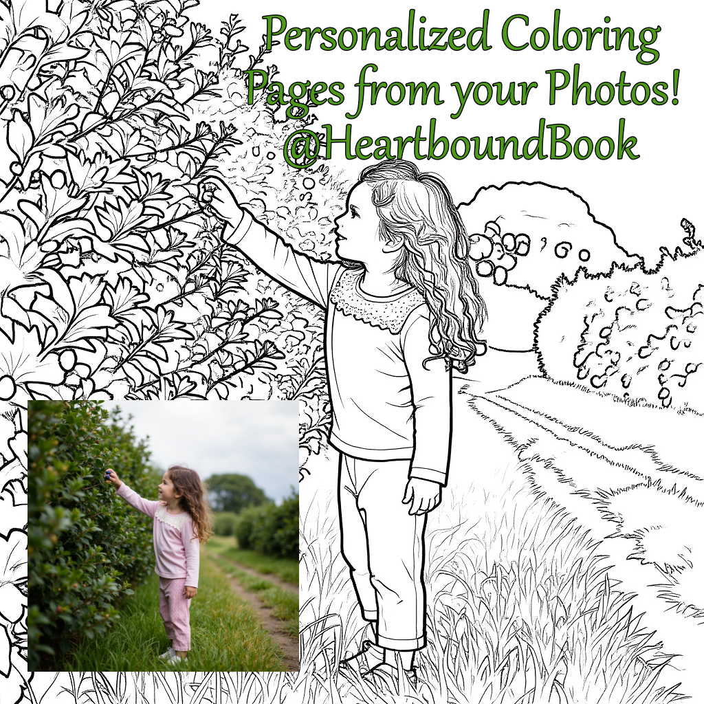 25 Personalized Coloring Pages Created from your Photos [Digital Download]
