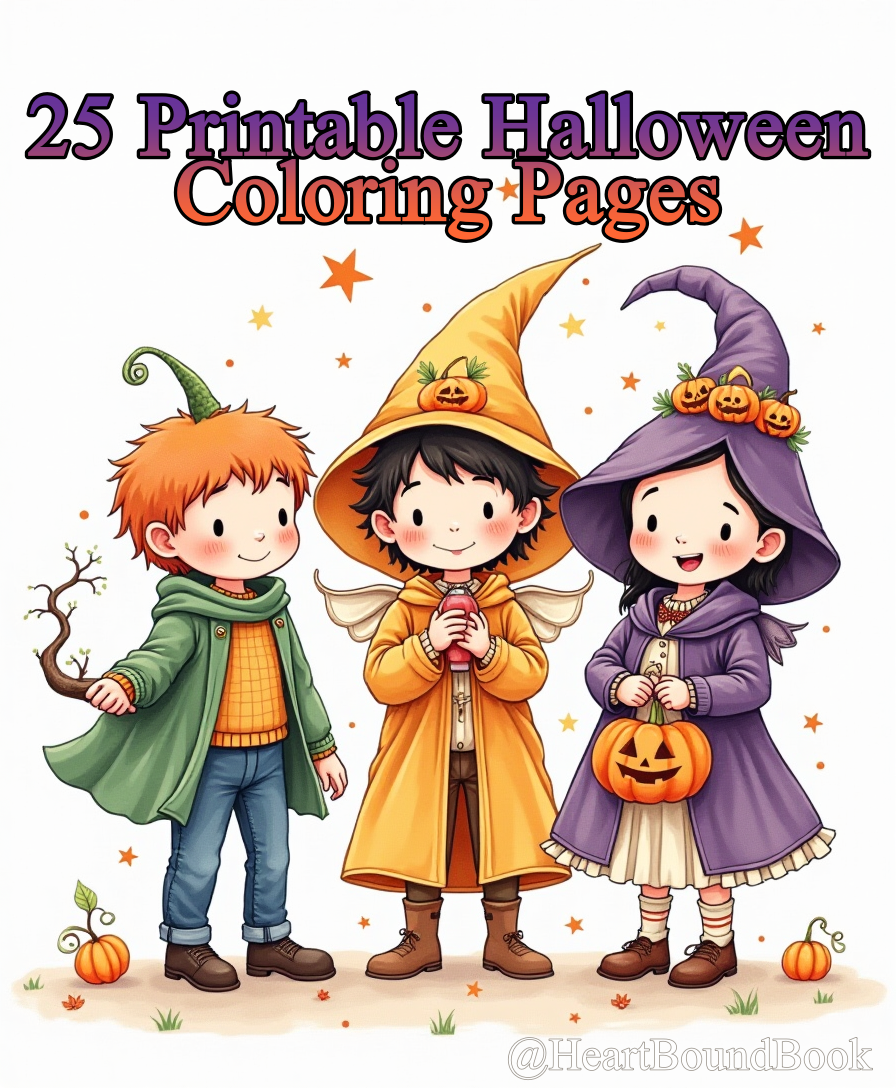 25 Halloween Coloring Pages for Ages 3-5 [Digital Download Product]