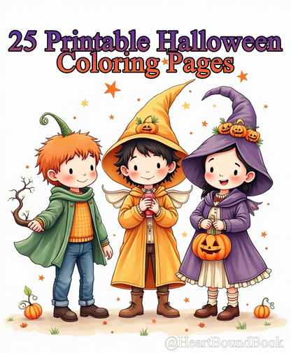 25 Halloween Coloring Pages for Ages 3-5 [Digital Download Product]