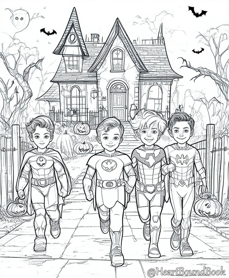 25 Halloween Coloring Pages for Boys Ages 7-9 [Digital Download Product]