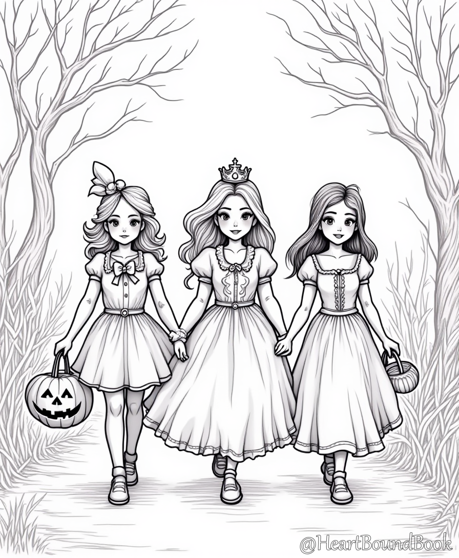 25 Halloween Coloring Pages for Girls Ages 7-9 [Digital Download Product]