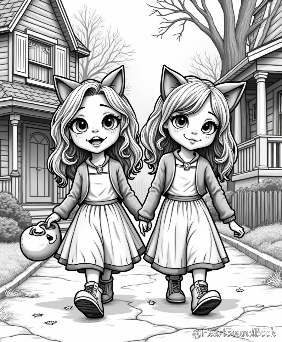 25 Halloween Coloring Pages for Girls Ages 7-9 [Digital Download Product]