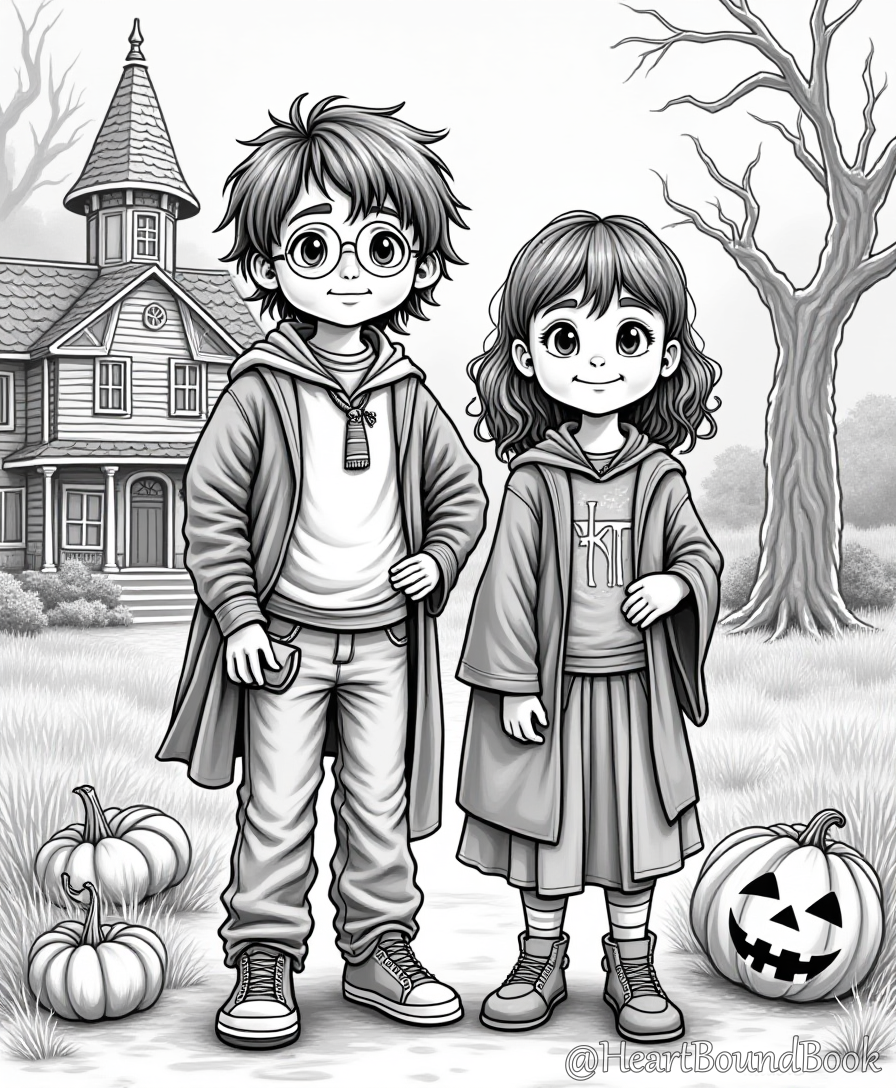 25 Halloween Coloring Pages for Girls Ages 7-9 [Digital Download Product]
