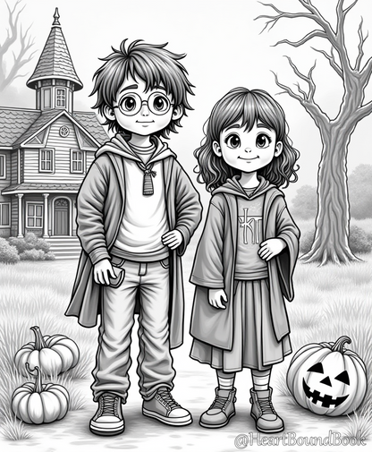 25 Halloween Coloring Pages for Girls Ages 7-9 [Digital Download Product]
