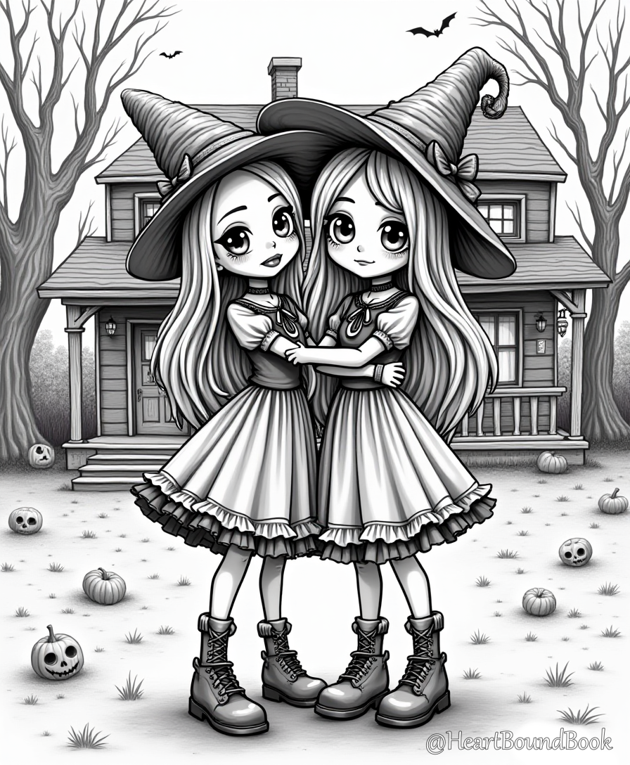 25 Halloween Coloring Pages for Girls Ages 7-9 [Digital Download Product]