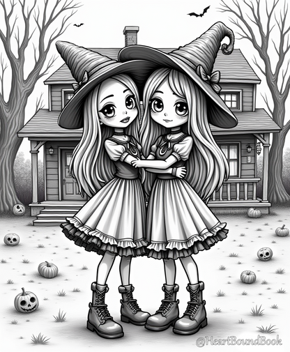 25 Halloween Coloring Pages for Girls Ages 7-9 [Digital Download Product]