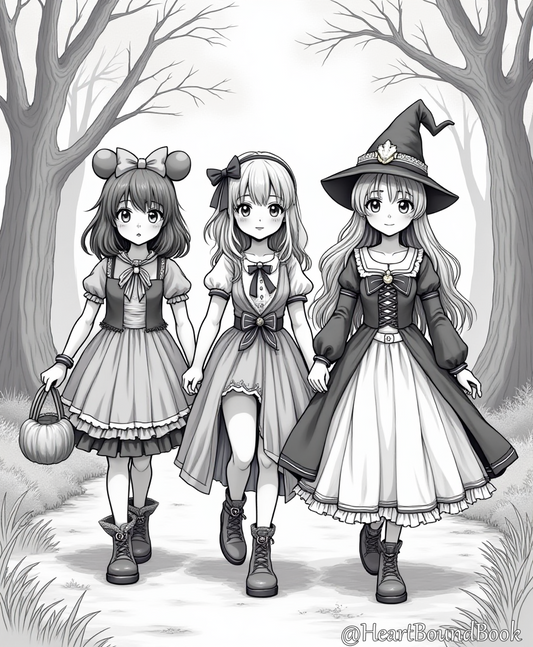 25 Halloween Coloring Pages for Girls Ages 8-12 [Digital Download Product]