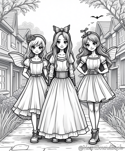 25 Halloween Coloring Pages for Girls Ages 8-12 [Digital Download Product]