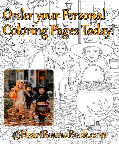 25 Personalized Coloring Pages Created from your Photos [Digital Download]